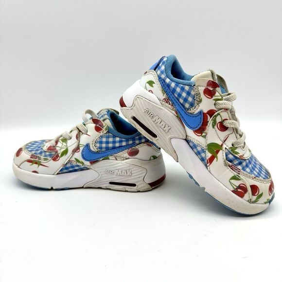 NIKE AIR MAX EXCEE PICNIC PATTERN CHERRY KIDS SNEAKERS GIRLS Toddler 9C - Picture 1 of 8
